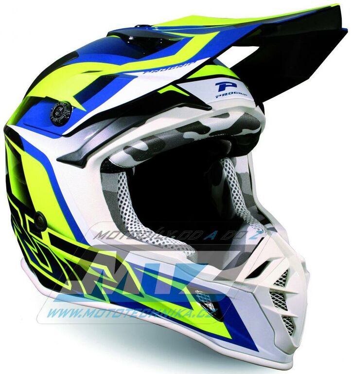 Obrázek produktu Přilba Progrip 3180 ABS - yellow fluo/dark blue (3180-320) PG3180-320