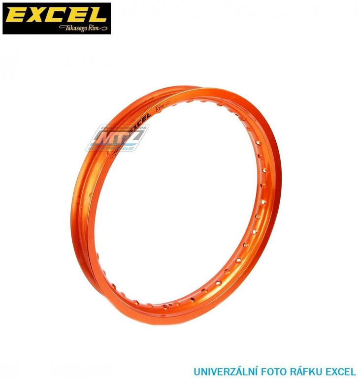 Obrázek produktu Ráfek motocyklový 2,15x19" 36H (předvrtaný / 36otvorů) Excel Takasago - oranžový - KTM+Husaberg+Husqvarna (excel-oranz2) EXGEO422-07