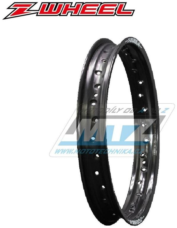 Obrázek produktu Ráfek motocyklový - rozměr 2,15x18" 36H (předvrtaný / 36 otvorů) ZETA Z-WHEEL W01-64411 - černý (zadní) ZW0164411