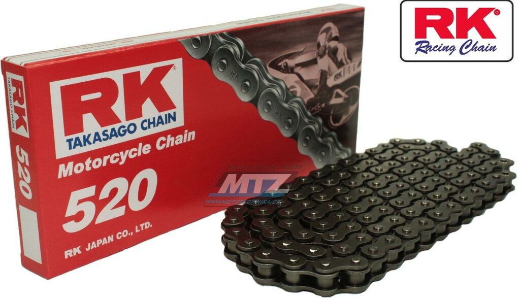 Obrázek produktu Řetěz RK 520 (118čl) - netěsněný/ bezkroužkový Ř520118