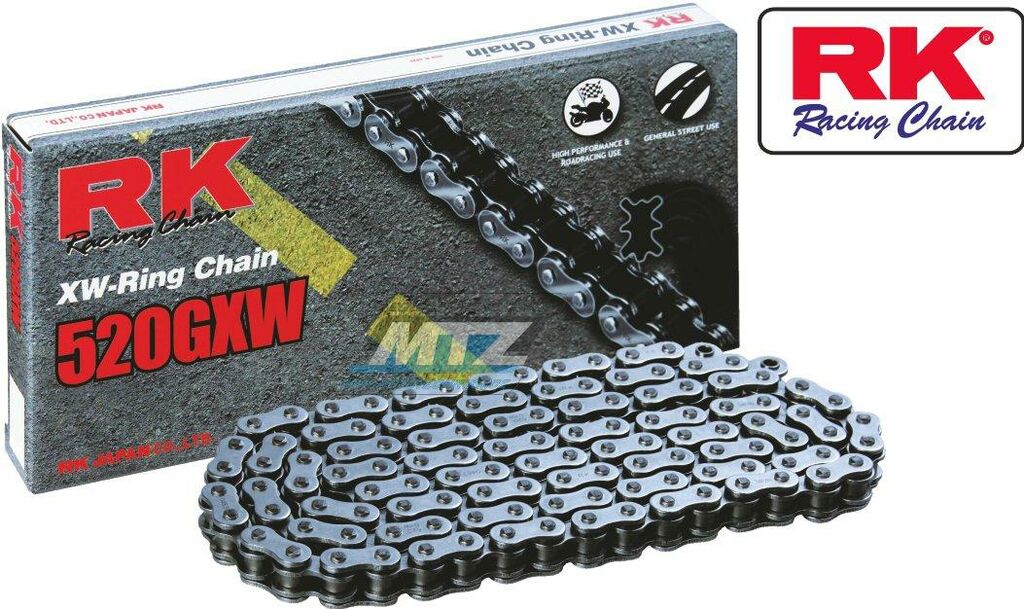 Obrázek produktu Řetěz RK 520 GXW (116čl) - těsněný/ x kroužkový Ř520GXW116