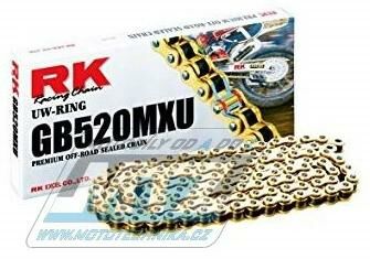 Obrázek produktu Řetěz RK 520 MXU (118čl) - těsněný/ uw kroužkový (zlatý) Ř520MXU118GB