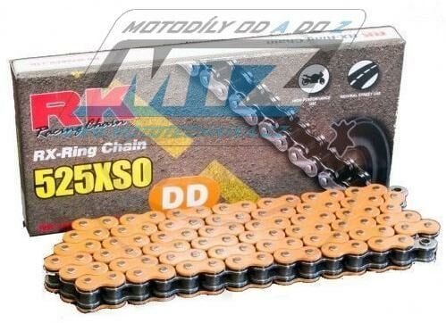 Obrázek produktu Řetěz RK 525 XSO (120čl) - těsněný/ x kroužkový (oranž) Ř525XSO120ND