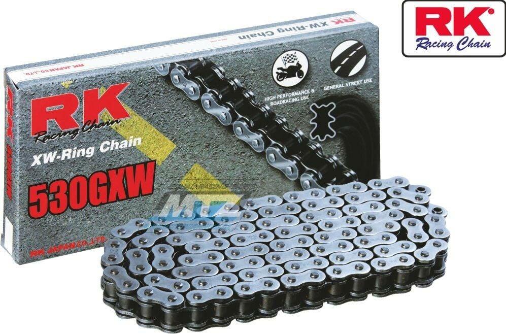 Obrázek produktu Řetěz RK 530 GXW (108čl) - těsněný/ x kroužkový Ř530GXW108
