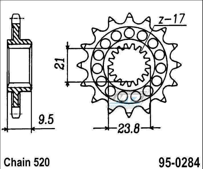 Obrázek produktu Kolečko řetězové (pastorek) 0284-14zubů MTZ - Honda CRF250R+CRF450R + CRF450RX+CRF450X + CR250+CR500 + TRX450R+TRX450ER+TRX700XX + CRM250R 95-0284-14