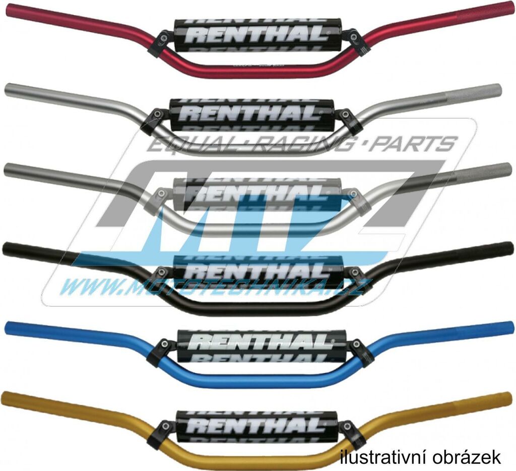 Obrázek produktu Řidítka Renthal 80901 RC-High (7/8” = 22mm) s polstrem - zlatá RE80901-11