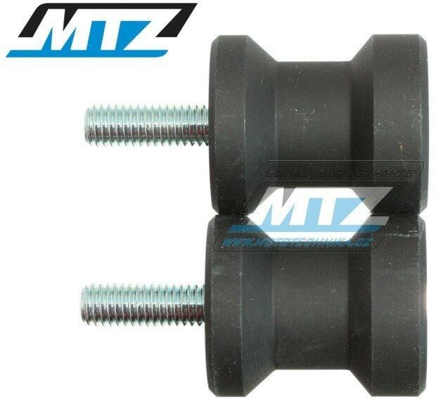 Obrázek produktu Rolny zadní kyvné vidlice pro stojan - závit M6 - černé 84-12602