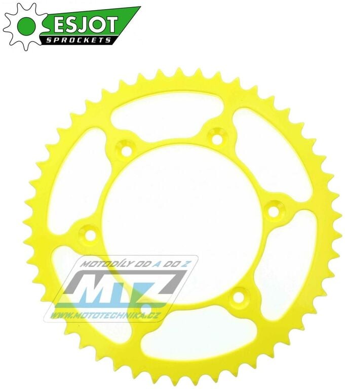 Obrázek produktu Rozeta ocelová (převodník) 0808-50zubů ESJOT ULTRALIGHT 50-32041-50-LY žlutá - Kawasaki KLX400 + Suzuki DR250 + DR350 + DRZ250 + DRZ400 + RM100 + RM125 + RM250 + RMX250 + RMZ250 + RMZ450 + RMX450 + TS 95-0808-50-LY