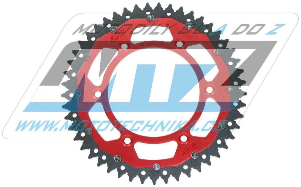 Obrázek produktu Rozeta ocelová (převodník) 0210-50zubů MTZ PRORACE Offroad (barva červená) - Honda CR125+CR250+CR500 + CRF250R+CRF250X+CRF450R+CRF450X+CRF450RX +CRF450L + CRM250+CRF150F + CRF230F / 03-19 + XR250S+XL2 95-0210-50-P4