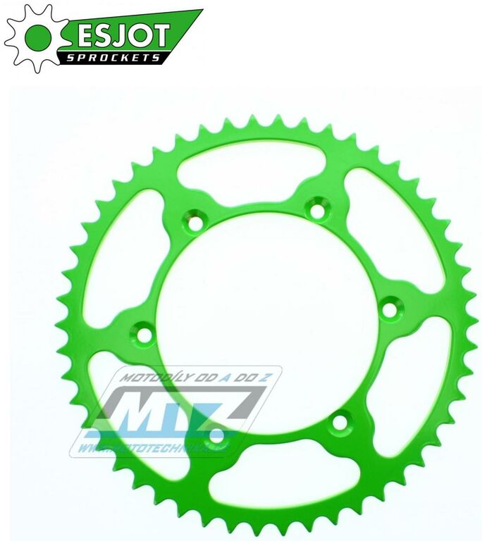 Obrázek produktu Rozeta ocelová (převodník) 0460-51zubů ESJOT ULTRALIGHT 50-32024-51-LG Offroad (zelená) - Kawasaki KX125+KX250+KX500+KXF250+KXF450+KDX175+KDX200+KDX220R+KDX250 +KLX250R+KLX250 D-Tracker+KLX250+KLX250S 95-0460-51-LG