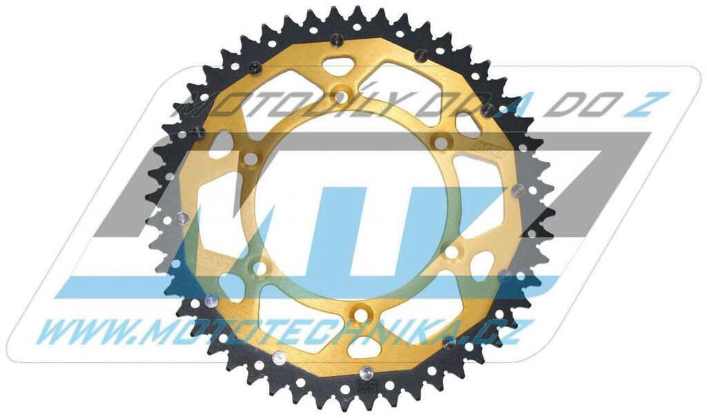 Obrázek produktu Rozeta ocelová (převodník) 0808-51zubů MTZ-PRORACE OffRoad (barva zlatá) - Suzuki DR250 + DR350 + DRZ250 + DRZ400 + RM100 + RM125 + RM250 + RMX250 + RMZ250 + RMZ450 + RMX450 + TSR125 + TSR200 + Kawasa 95-0808-51-P1