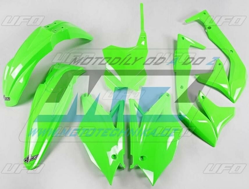 Obrázek produktu Sada plastů Kawasaki KXF450 / 18 - barva FLUO zelená (neon zelená)