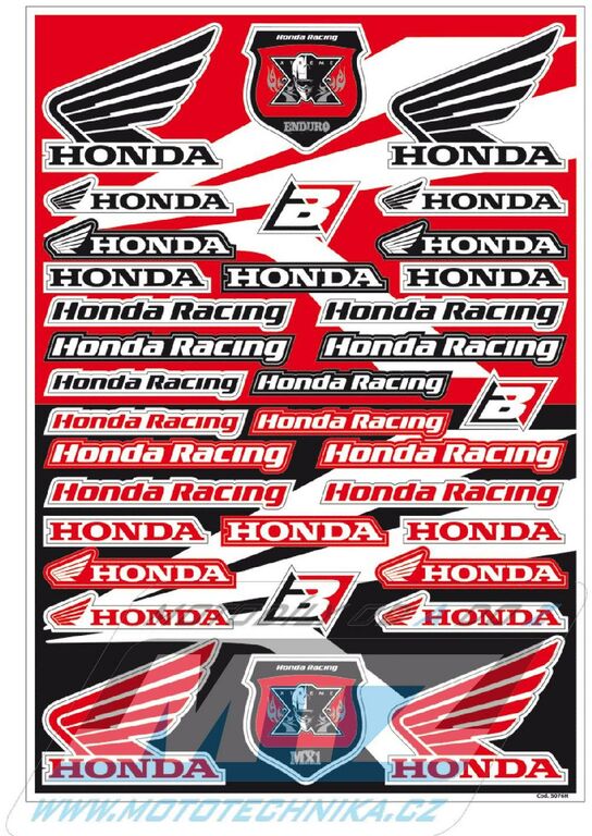 Obrázek produktu Polepy univerzální Sponzor Logo - verze Honda 5076H (bb5076h) BB5076HON01