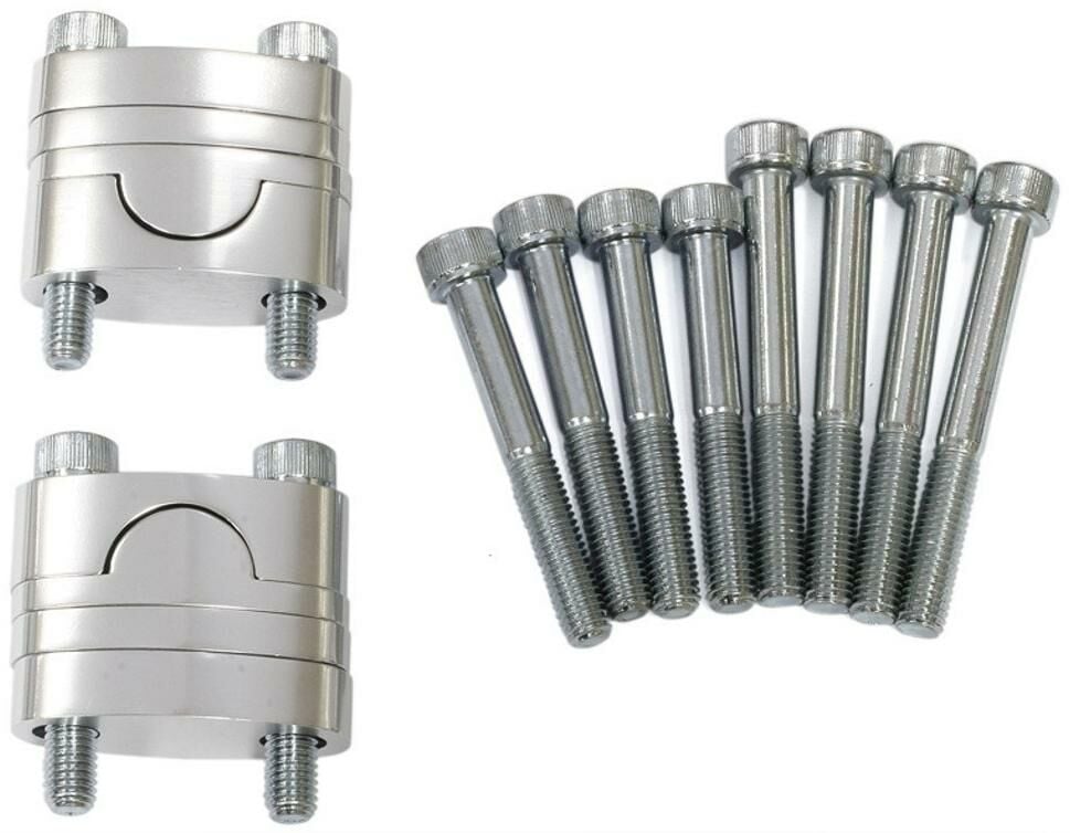 Obrázek produktu Sada vyvýšení řidítek (průměr 28,6mm) včetně šroubů (barva stříbrná) 23-05610
