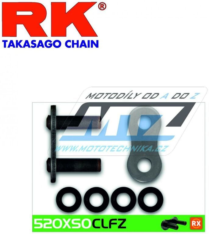 Obrázek produktu Spojovací článek řetězu (nýtovací skobka řetězu) pro řetěz RK 520 XSO ŘSK-RK520XSO