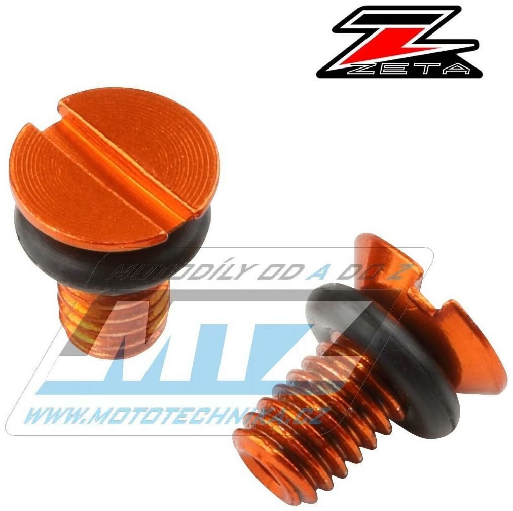 Obrázek produktu Šrouby odvzdušnění přední vidlice WP/White Power (závit M4) - ZETA ZE56-11013 - oranžové ZE5611013