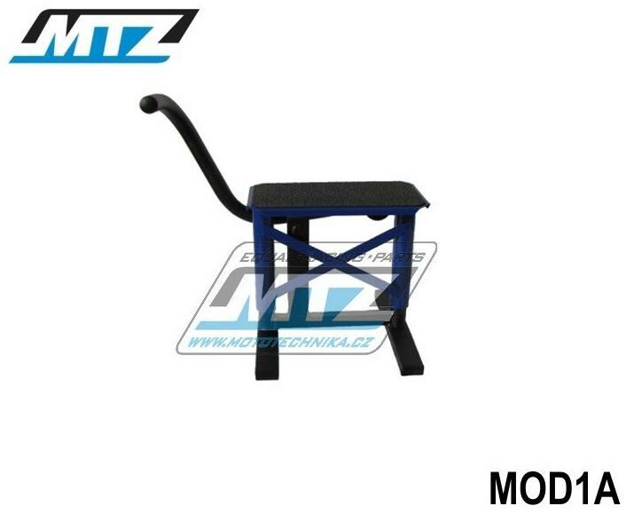Obrázek produktu Stojánek MX (stojan pod motocykl) s kovovou deskou a protiskluzovou gumou - modrý MOD1A-03/02