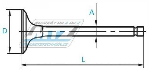 Obrázek produktu Ventil výfukový ocelový Suzuki DR650 / 90-95 + DR600 / 85-89 + SP500+SP600 28.3600-1