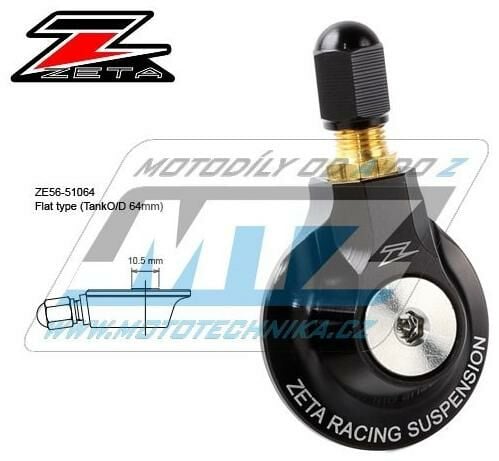 Obrázek produktu Víčko zadního tlumiče s ventilkem pro tlumiče WP (průměr 64mm - FLAT type) - ZETA ZE56-51064 ZE5651064