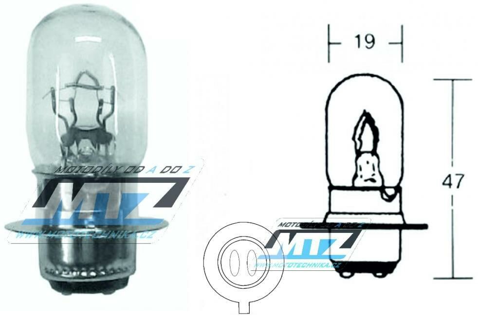 Obrázek produktu Žárovka 6V 25/25W P15d (zarovka-6v-15-15w-p15d) NI040015