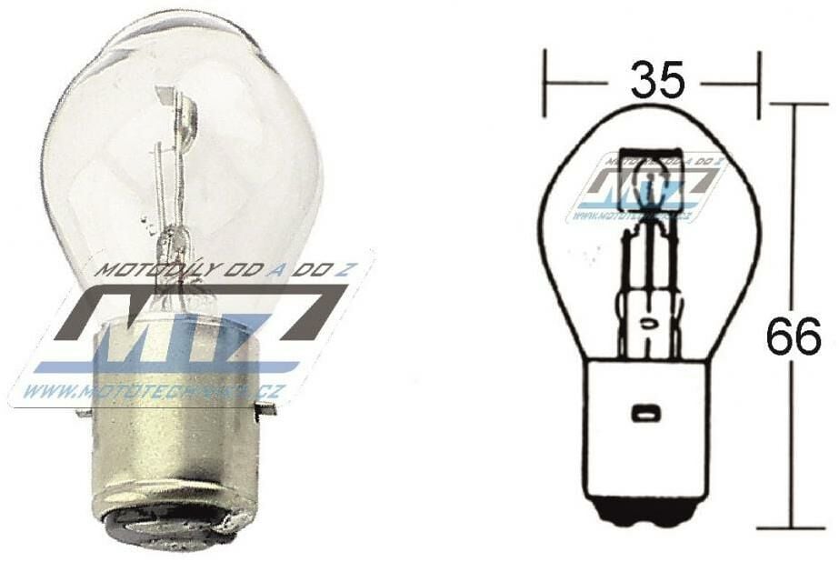 Obrázek produktu Žárovka S2 6V 35/35W BA20d NI035230