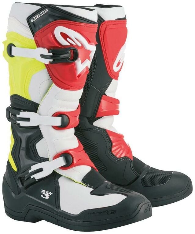 Obrázek produktu Boty jezdecké Alpinestars TECH3 - černo-bílo-žluto-červené (as2013018-1053) AS2013018-1053