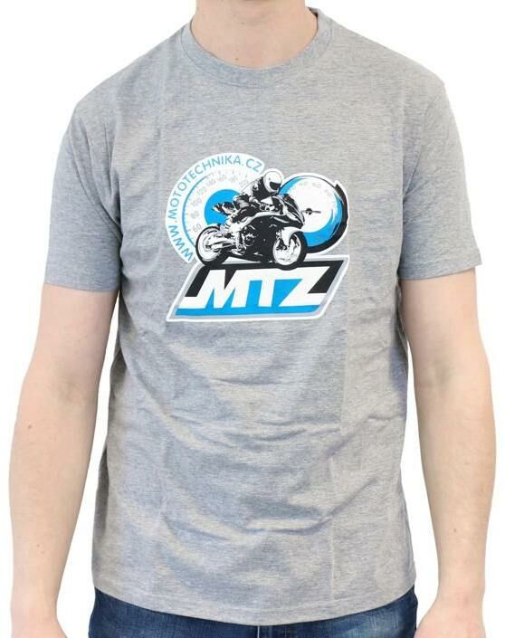 Obrázek produktu Tričko MTZ James&amp;Nicholson s potiskem (barva šedá) - velikost L MTZTRISTR-L