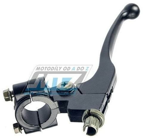 Obrázek produktu Páčka spojky s objímkou kompletní (s krátkou páčkou) - univerzální pro lankovou spojku - černá barva L1A-C04