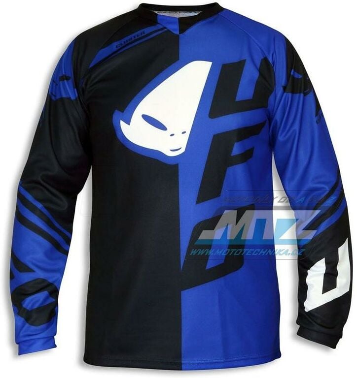 Obrázek produktu Dres motokros UFO CLUSTER - černo-modrý - velikost M UF4387-03-M