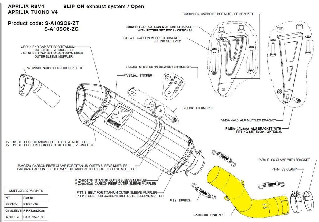 Obrázek produktu LINK PIPE TI L-A10SO6T