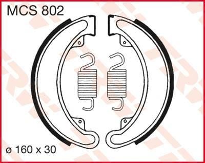 Obrázek produktu BRZDOVÉ ČELISTI TRW MCS802 MCS802