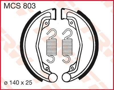 Obrázek produktu BRZDOVÉ ČELISTI TRW MCS803 MCS803