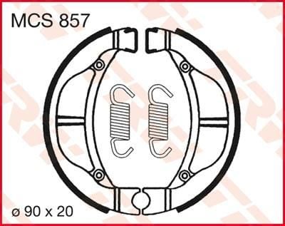 Obrázek produktu BRZDOVÉ ČELISTI TRW MCS857 MCS857