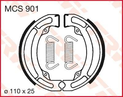 Obrázek produktu BRZDOVÉ ČELISTI TRW MCS901 MCS901