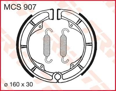 Obrázek produktu BRZDOVÉ ČELISTI TRW MCS907 MCS907