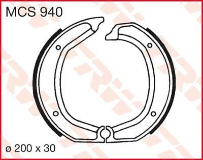 Obrázek produktu BRZDOVÉ ČELISTI TRW MCS940 MCS940