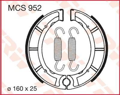 Obrázek produktu BRZDOVÉ ČELISTI TRW MCS952 MCS952