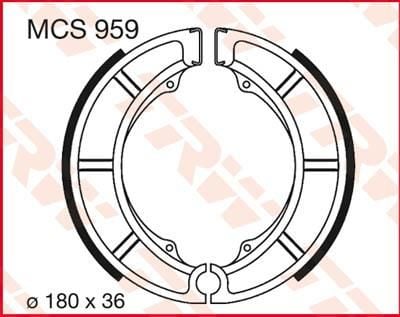 Obrázek produktu BRZDOVÉ ČELISTI TRW MCS959 MCS959