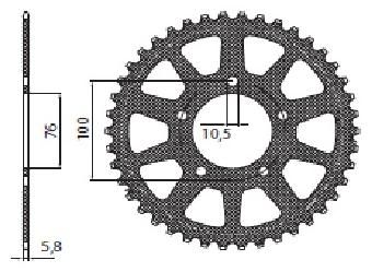 Obrázek produktu ZADNÍ ŘETĚZOVÉ KOLO 520 36T ERG 5-3216-36