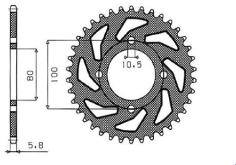 Obrázek produktu ZADNÍ ŘETĚZOVÉ KOLO 520 41T OCEL 1-3314-41