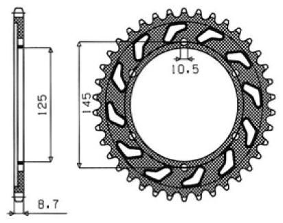 Obrázek produktu ZADNÍ ŘETĚZOVÉ KOLO 530 39T OCEL 1-5544-39