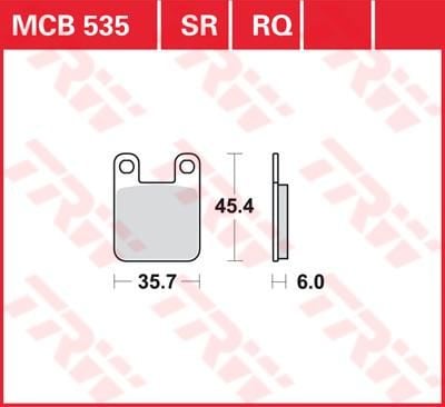 Obrázek produktu BRZDOVÉ DESTIČKY TRW MCB535 MCB535