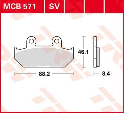 Obrázek produktu BRZDOVÉ DESTIČKY TRW MCB571SV MCB571SV