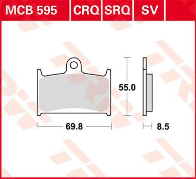 Obrázek produktu BRZDOVÉ DESTIČKY TRW MCB595 MCB595
