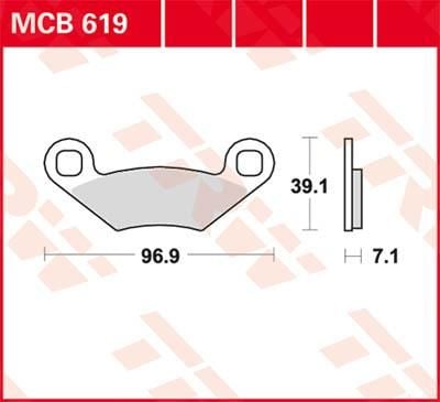 Obrázek produktu BRZDOVÉ DESTIČKY TRW MCB619 MCB619