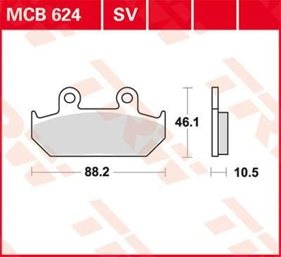 Obrázek produktu BRZDOVÉ DESTIČKY TRW MCB624 MCB624