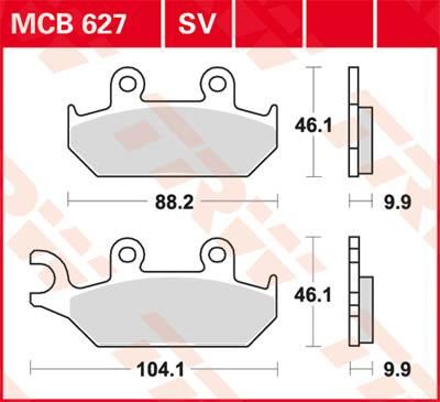 Obrázek produktu BRZDOVÉ DESTIČKY TRW MCB627SV MCB627SV