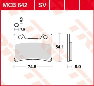 Obrázek produktu BRZDOVÉ DESTIČKY TRW MCB642SV MCB642SV