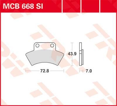 Obrázek produktu BRZDOVÉ DESTIČKY TRW MCB668SI MCB668SI