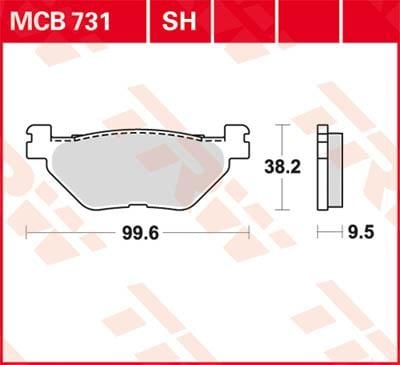 Obrázek produktu BRZDOVÉ DESTIČKY TRW MCB731 MCB731